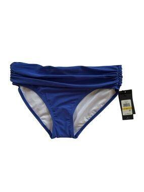 NWT TOMMY Hilfiger Women’s Blue Ruched Bikini Bottom Size M